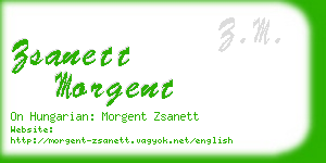 zsanett morgent business card